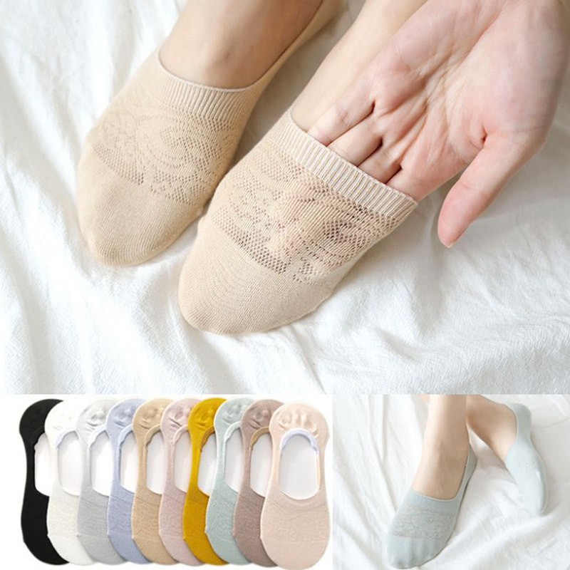 Calcetines náuticos de mujer de color liso con calcetines huecos poco profundos