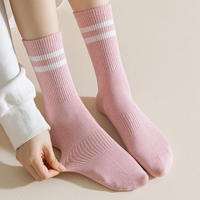 Calcetines de algodón para ejercicio de Yoga de primavera y otoño calcetines medios para mujer