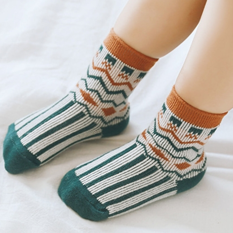 Calcetines de doble aguja para niños con adhesivo antideslizante, ideales para caminar, de boca suelta para bebés recién nacidos