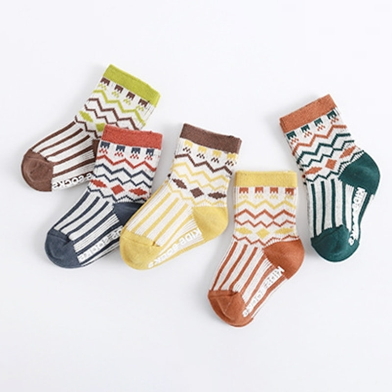 Calcetines de doble aguja para niños con adhesivo antideslizante, ideales para caminar, de boca suelta para bebés recién nacidos