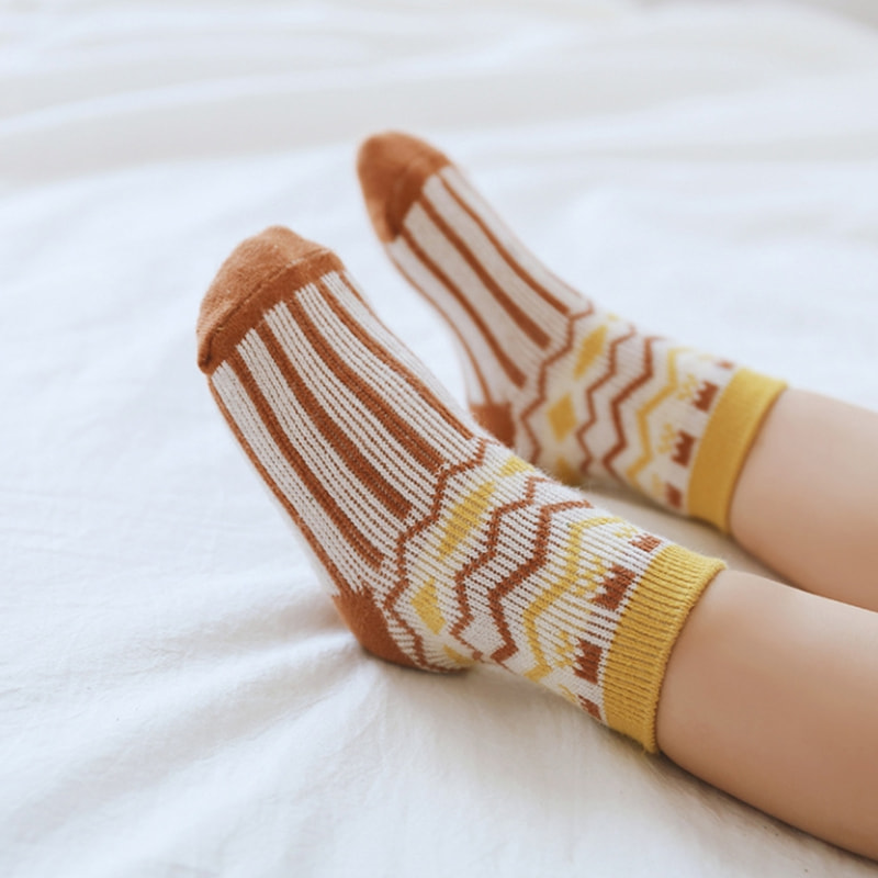 Calcetines de doble aguja para niños con adhesivo antideslizante, ideales para caminar, de boca suelta para bebés recién nacidos